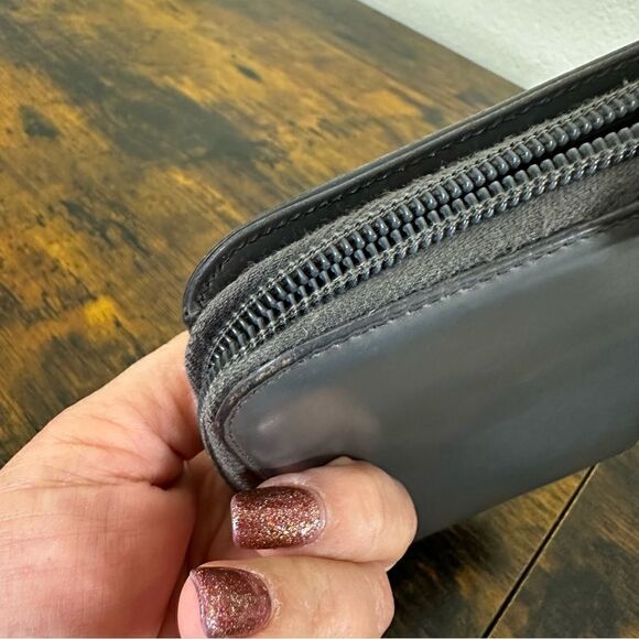 Prada Gray Leather Wallet W/ Certificate of Authenticity - Picture 12 of 15